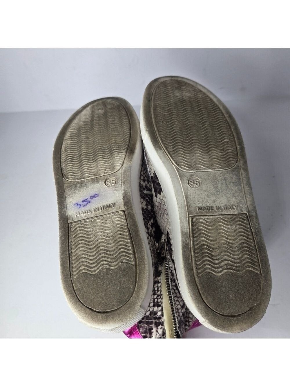 Steve Madden Jaren Snakeskin Star Lace High-Top Sneakers Women's Size 8.5 - Picture 10 of 11